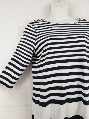 Sportscraft Navy Striped Casual Jersey Midi Dress Size 18 by SwapUp-Online Second Hand Store-Online Thrift Store