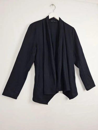 Sportscraft Navy Waterfall Wool Cardigan Size 16 by SwapUp-Online Second Hand Store-Online Thrift Store