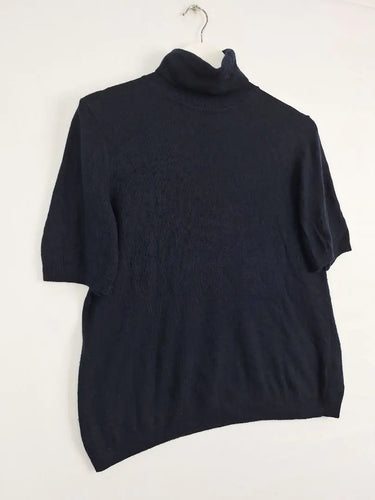 Sportscraft Navy Wool Blend Turtle Neck Knit Jumper Size XL by SwapUp-Online Second Hand Store-Online Thrift Store