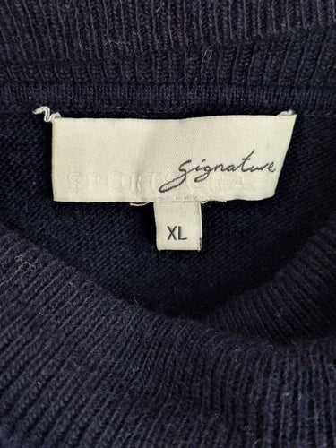 Sportscraft Navy Wool Blend Turtle Neck Knit Jumper Size XL by SwapUp-Online Second Hand Store-Online Thrift Store