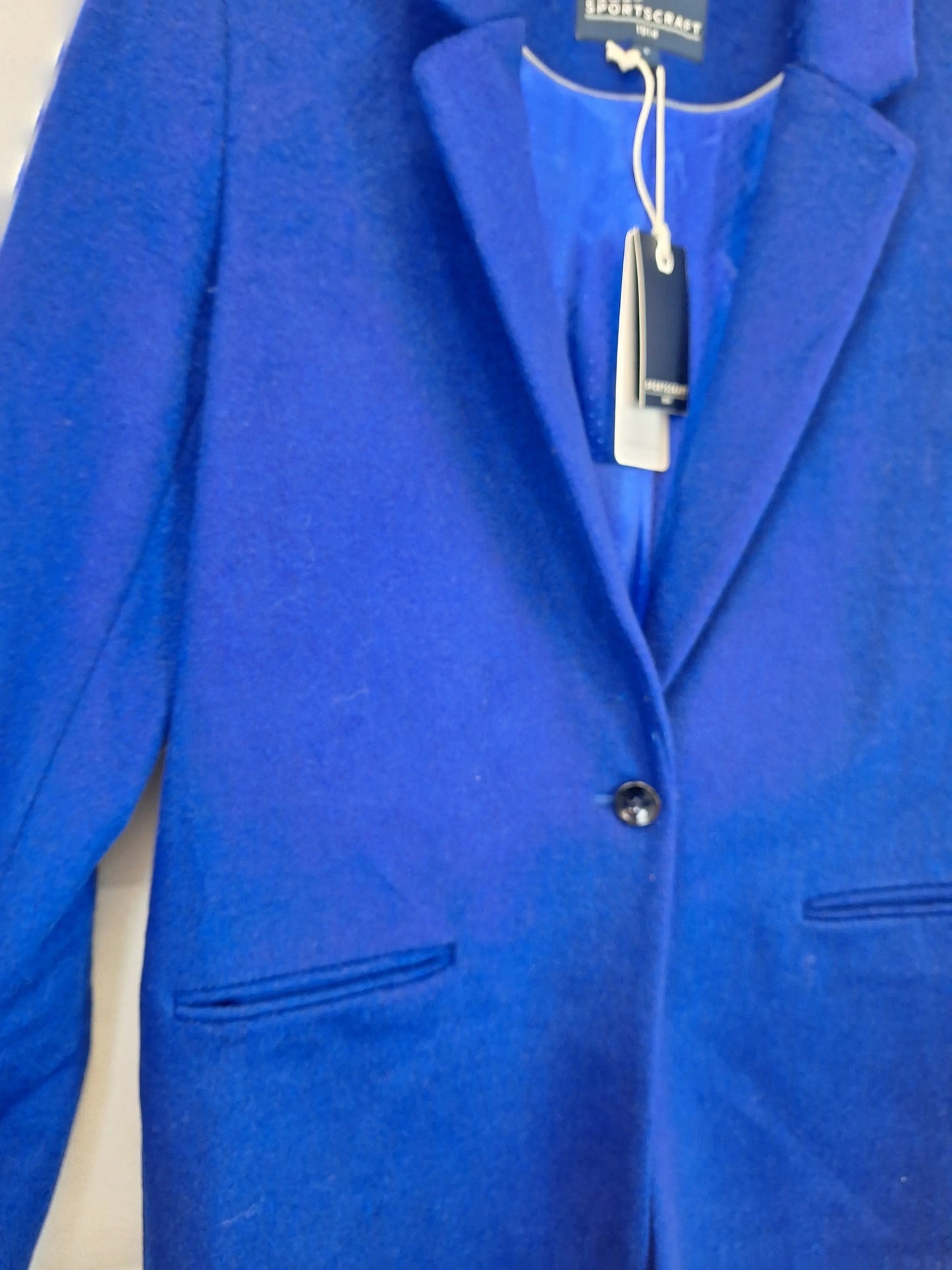 Sportscraft Sophisticated Cobalt Melton Coat Size 6 by SwapUp-Online Second Hand Store-Online Thrift Store