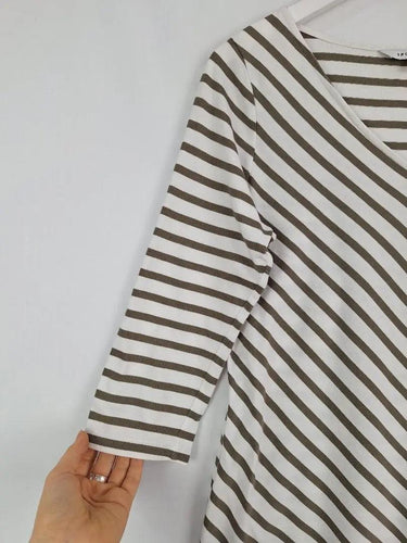 Sportscraft Striped 3/4 Length Everyday Top Size M by SwapUp-Online Second Hand Store-Online Thrift Store