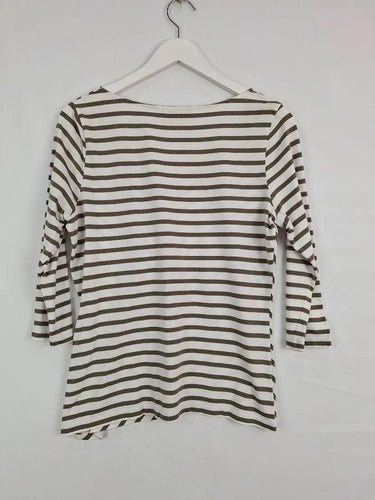 Sportscraft Striped 3/4 Length Everyday Top Size M by SwapUp-Online Second Hand Store-Online Thrift Store