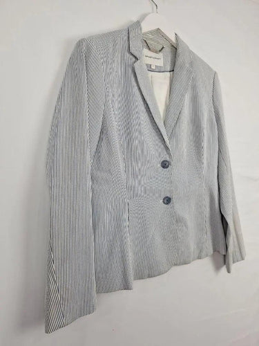 Sportscraft Striped Timeless Fitted Blazer Size 12 by SwapUp-Online Second Hand Store-Online Thrift Store