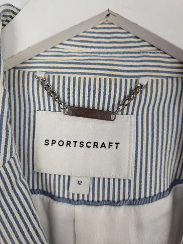 Sportscraft Striped Timeless Fitted Blazer Size 12 by SwapUp-Online Second Hand Store-Online Thrift Store