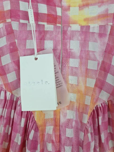 Steele Sunset Gingham Evening Dress Size L by SwapUp-Online Second Hand Store-Online Thrift Store