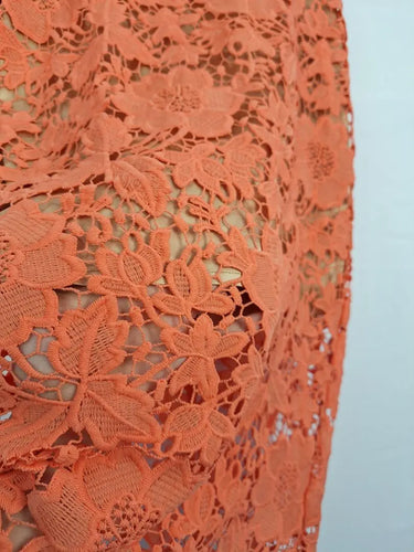 Stella Coral Lace Pencil Midi Skirt Size 10 by SwapUp-Online Second Hand Store-Online Thrift Store