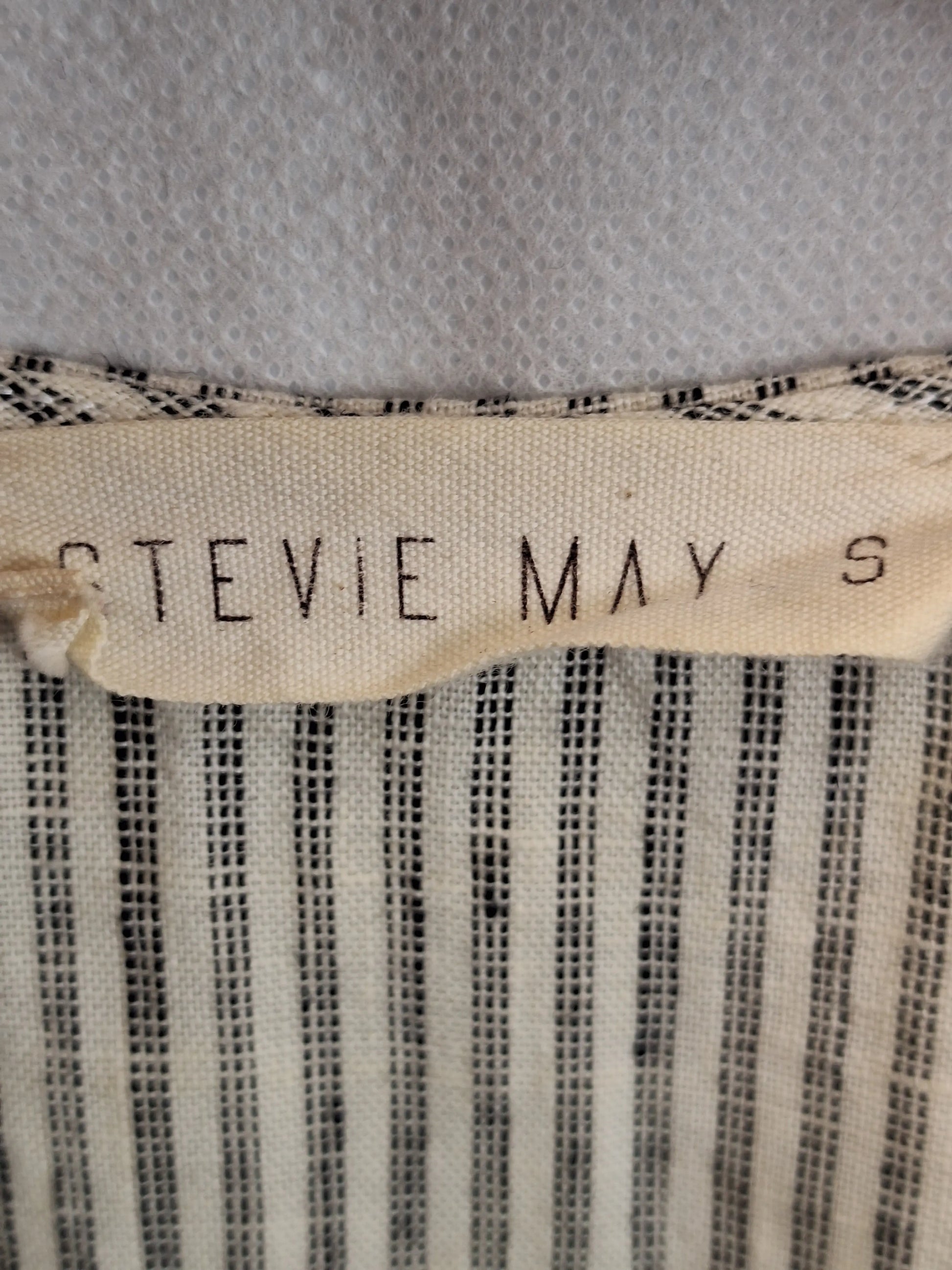 Stevie May Pinstripe Broderie Mini Dress Size S by SwapUp-Online Second Hand Store-Online Thrift Store