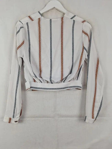 Striped Draped Work Essential by SwapUp-Online Second Hand Store-Online Thrift Store