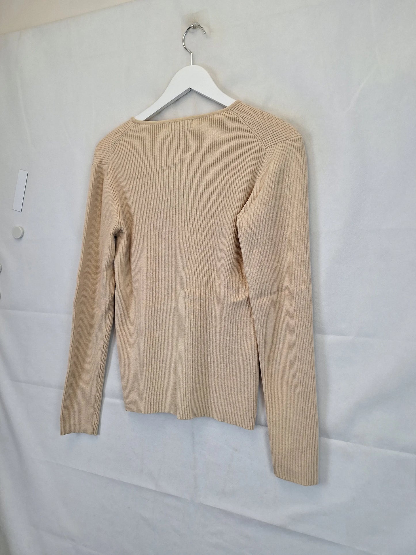Sussan Classic Ribbed Stretch Cardigan Size L by SwapUp-Online Second Hand Store-Online Thrift Store