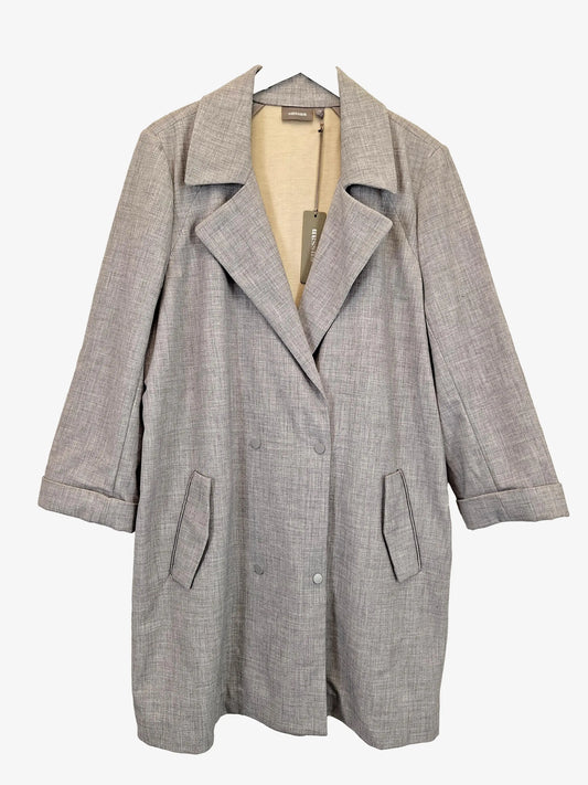 Sussan Grey Marle Double Breasted Lined Jacket Size 18 by SwapUp-Online Second Hand Store-Online Thrift Store