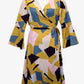 Sweet Lemon Block Graphic Wrap Style Maxi Dress Size 12 by SwapUp-Online Second Hand Store-Online Thrift Store
