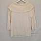 Table Eight Essentila Off Shoulder Cream Jumper Size L by SwapUp-Online Second Hand Store-Online Thrift Store