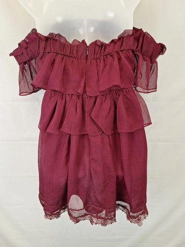 Talulah Flirty Ruffle Off Shoulder Mini Dress Size S by SwapUp-Online Second Hand Store-Online Thrift Store