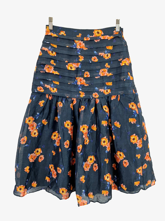 Talulah Pleated Silk Blend Midi Skirt Size S by SwapUp-Online Second Hand Store-Online Thrift Store