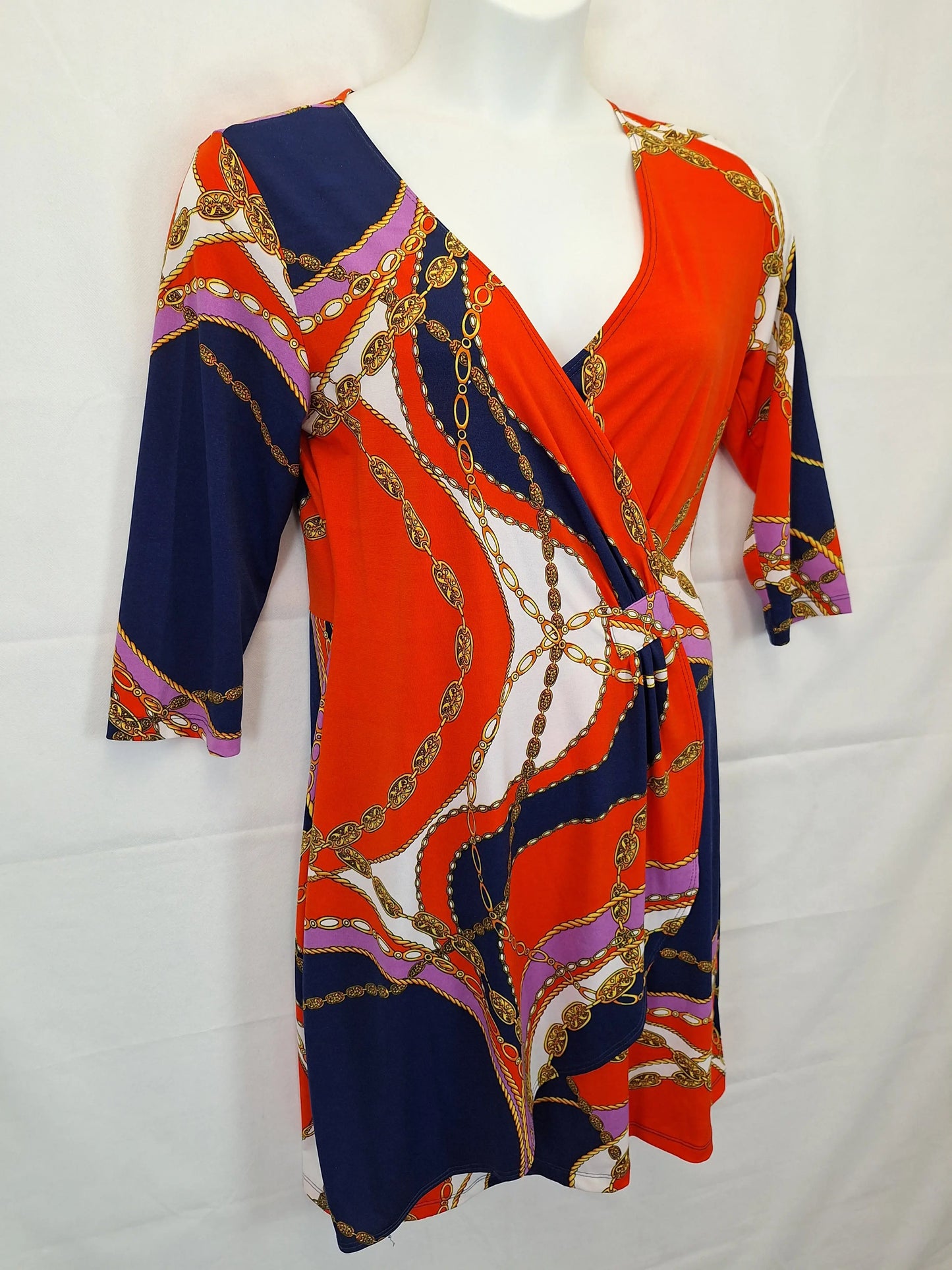 Teaberry Stretch Warp Style Midi Dress Size 12 by SwapUp-Online Second Hand Store-Online Thrift Store