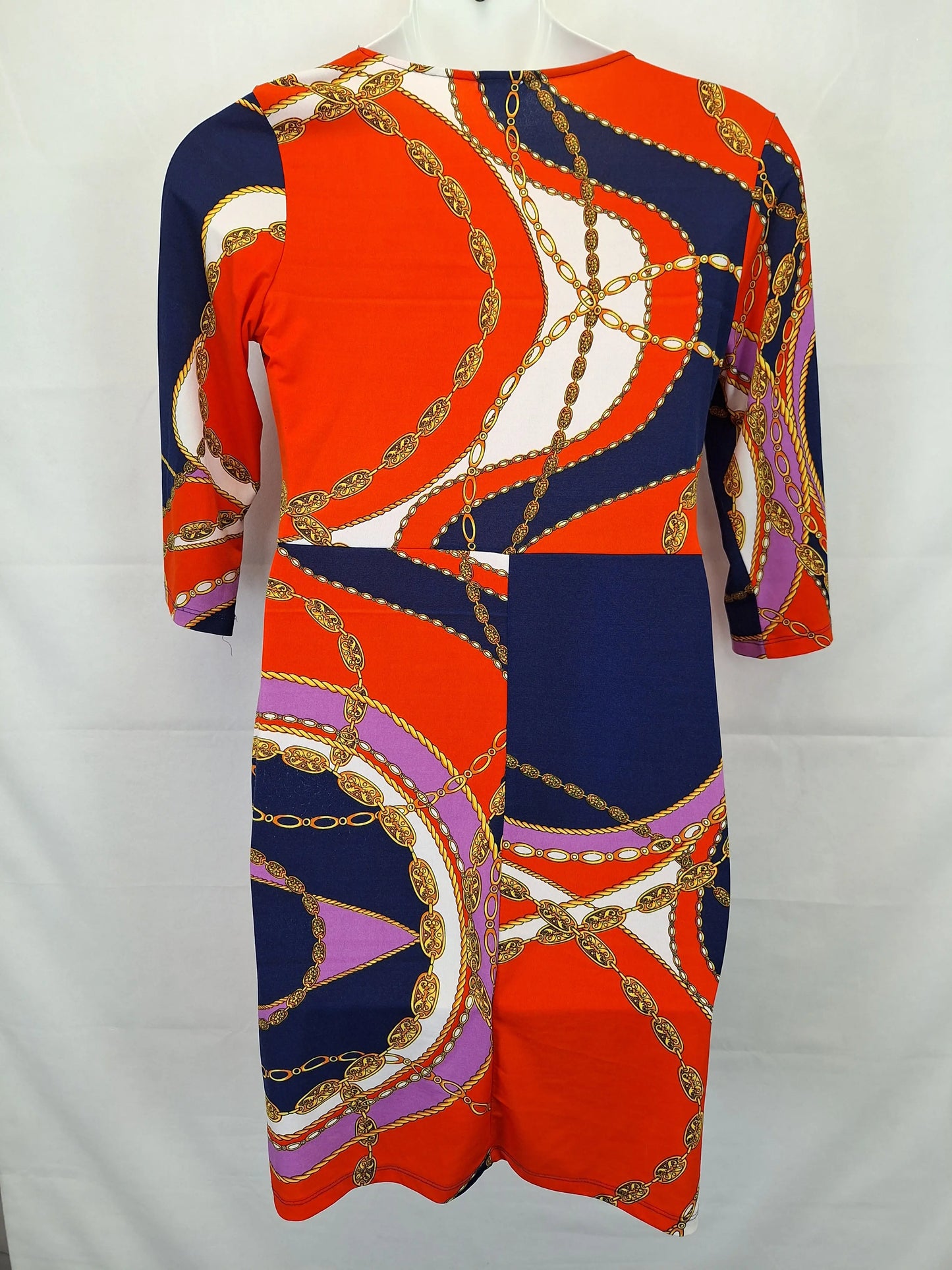 Teaberry Stretch Warp Style Midi Dress Size 12 by SwapUp-Online Second Hand Store-Online Thrift Store