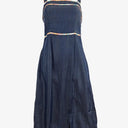 Ted Baker Light Denim Trimmed Pinafore Midi Dress Size 8 by SwapUp-Online Second Hand Store-Online Thrift Store