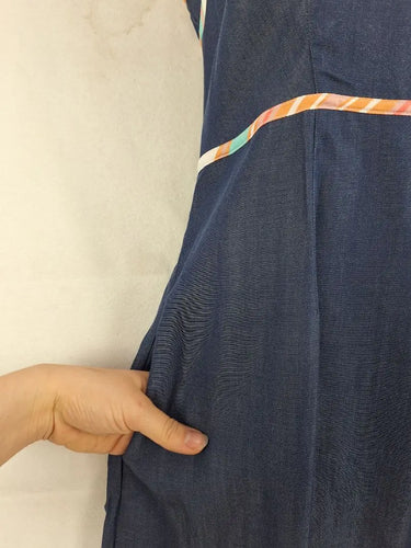 Ted Baker Light Denim Trimmed Pinafore Midi Dress Size 8 by SwapUp-Online Second Hand Store-Online Thrift Store