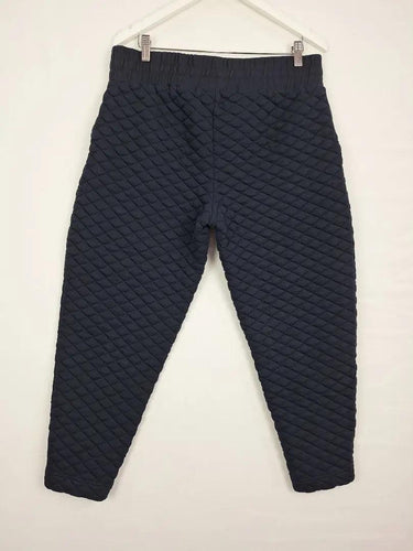 Ted Baker Quilted Navy Cropped Pants Size L by SwapUp-Online Second Hand Store-Online Thrift Store