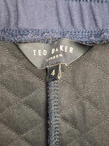 Ted Baker Quilted Navy Cropped Pants Size L by SwapUp-Online Second Hand Store-Online Thrift Store
