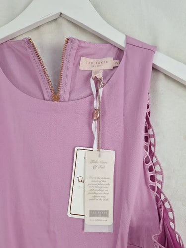 Ted Baker Rhubarb Embroidered Skater Midi Dress Size 10 by SwapUp-Online Second Hand Store-Online Thrift Store