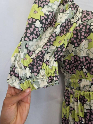 Ted Baker Sage Bloom Puff Sleeve Maxi Dress Size 12 by SwapUp-Online Second Hand Store-Online Thrift Store