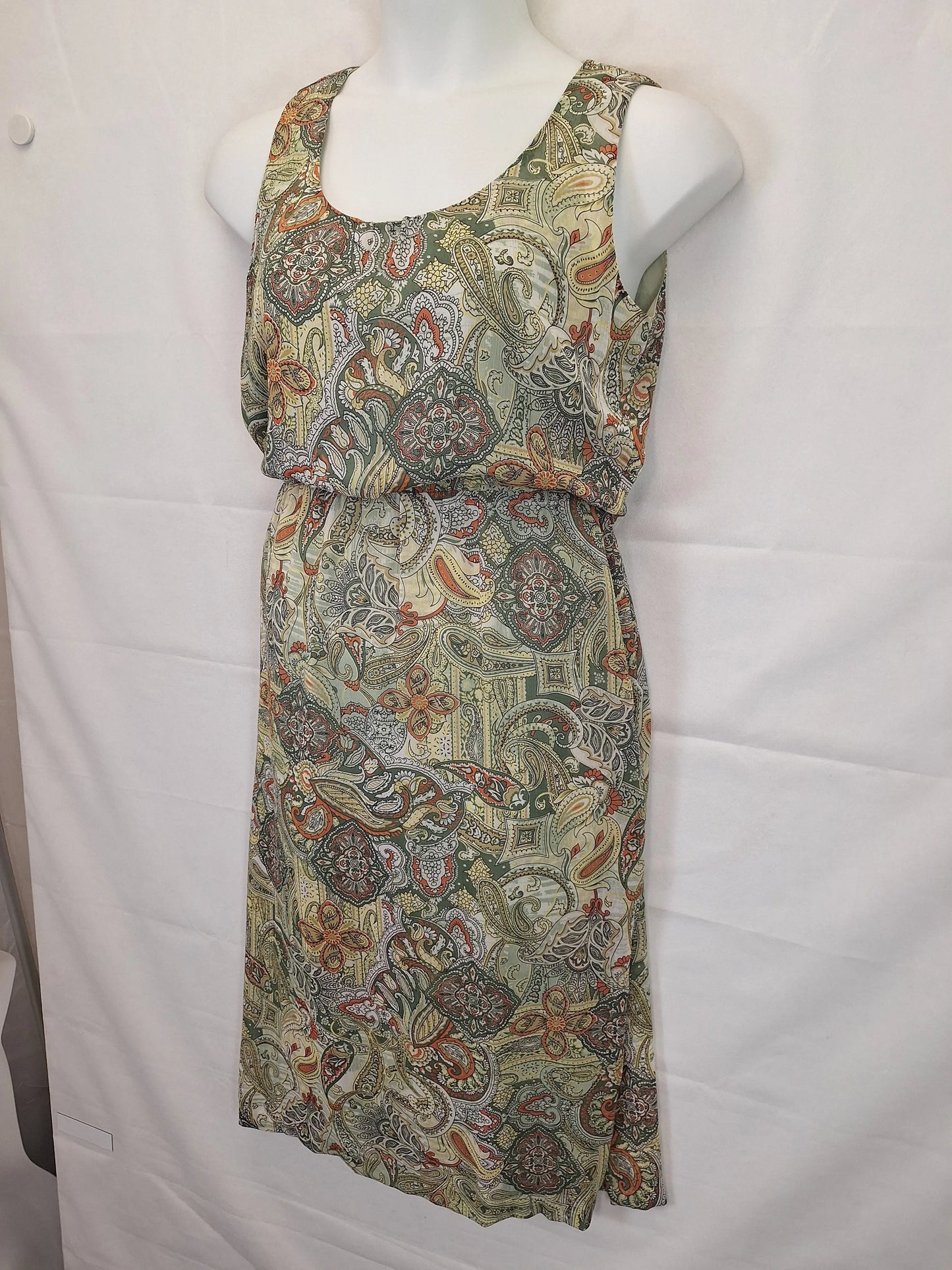 Tesini Paisley Mix Midi Dress Size 14 by SwapUp-Online Second Hand Store-Online Thrift Store
