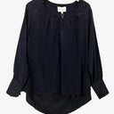 The Dreamer Label Silk Pleated Navy Shirt Size S by SwapUp-Online Second Hand Store-Online Thrift Store