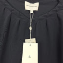 The Dreamer Label Silk Pleated Navy Shirt Size S by SwapUp-Online Second Hand Store-Online Thrift Store