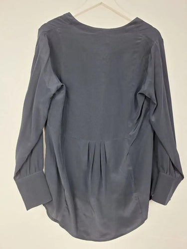 The Dreamer Label Silk Pleated Navy Shirt Size S by SwapUp-Online Second Hand Store-Online Thrift Store