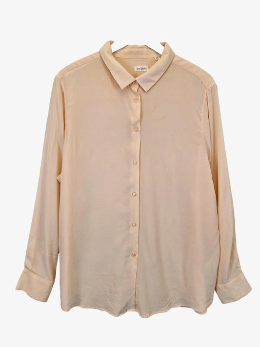 The Fable Apricot Sheer Silk Shirt Size XXXL by SwapUp-Online Second Hand Store-Online Thrift Store