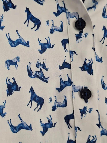 Thomas Cook Casual Horses Stretch Shirt Size 14 by SwapUp-Online Second Hand Store-Online Thrift Store