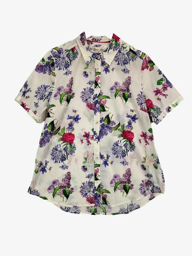 Thomas Cook Semi Sheer Botanical Shirt Size 14 by SwapUp-Online Second Hand Store-Online Thrift Store