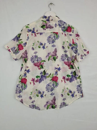 Thomas Cook Semi Sheer Botanical Shirt Size 14 by SwapUp-Online Second Hand Store-Online Thrift Store