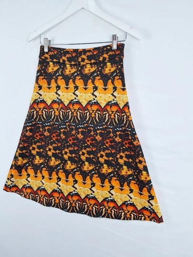 Thurley Monarch Butterfly Raw Hem Midi Skirt Size 6 by SwapUp-Online Second Hand Store-Online Thrift Store