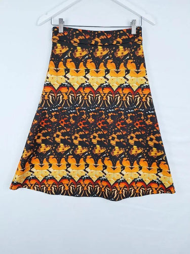 Thurley Monarch Butterfly Raw Hem Midi Skirt Size 6 by SwapUp-Online Second Hand Store-Online Thrift Store