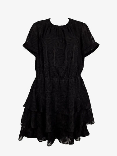 Tiered Flirty Textured Midi Dress Dress Size 12 by SwapUp-Online Second Hand Store-Online Thrift Store