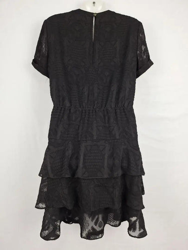Tiered Flirty Textured Midi Dress Dress Size 12 by SwapUp-Online Second Hand Store-Online Thrift Store