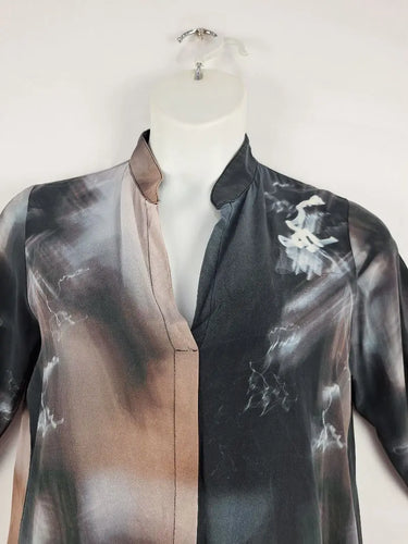 Tiffany Treloar Abstract Swirl Print Silk Dress Size L by SwapUp-Online Second Hand Store-Online Thrift Store