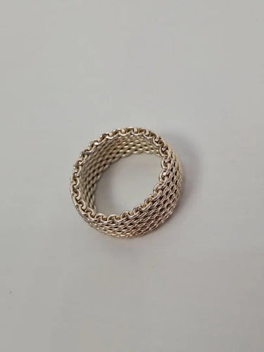 Tiffany & Co Sterling Silver Somerset Mesh Ring Size XL by SwapUp-Online Second Hand Store-Online Thrift Store