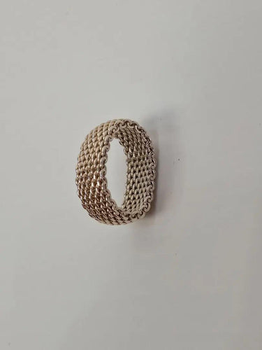 Tiffany & Co Sterling Silver Somerset Mesh Ring Size XL by SwapUp-Online Second Hand Store-Online Thrift Store