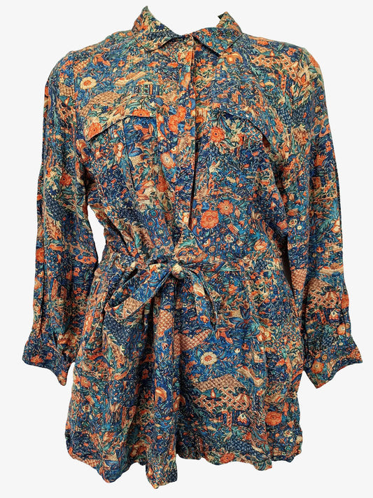 Tigerlily Boho Botanical Collared Playsuit Size 16 by SwapUp-Online Second Hand Store-Online Thrift Store