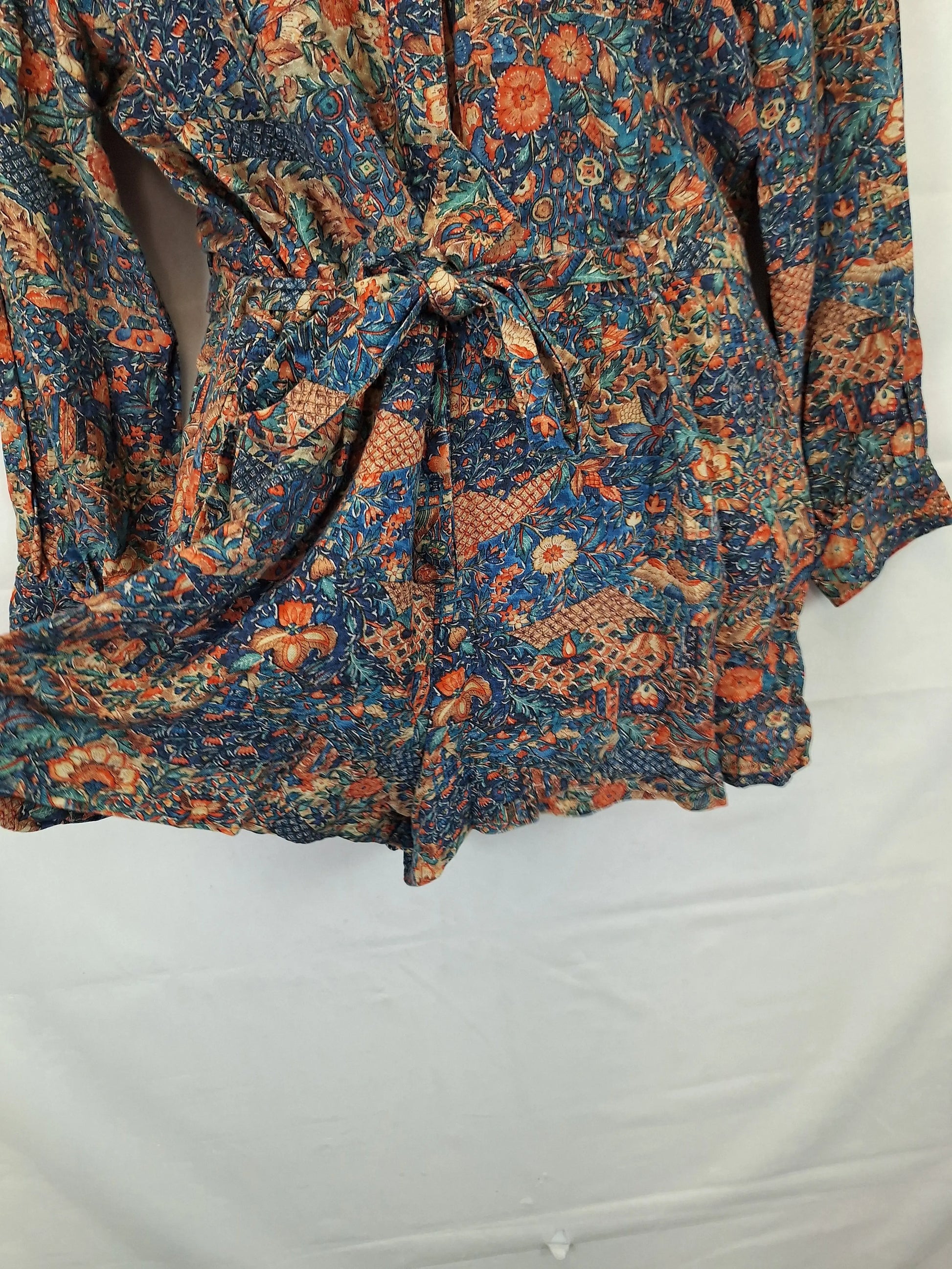 Tigerlily Boho Botanical Collared Playsuit Size 16 by SwapUp-Online Second Hand Store-Online Thrift Store