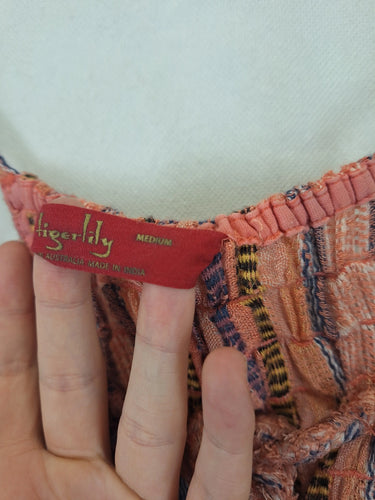 Tigerlily Boho Dust Pink Woven Top Size M by SwapUp-Online Second Hand Store-Online Thrift Store