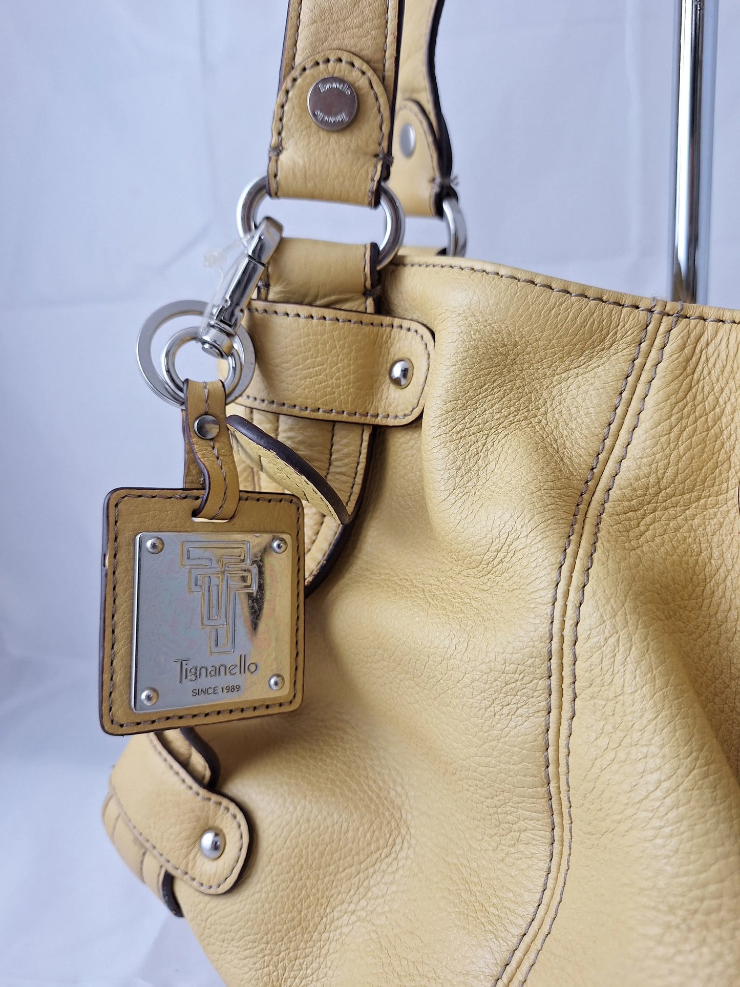 Tignanello Stylish Leather Baguette Bag by SwapUp-Online Second Hand Store-Online Thrift Store