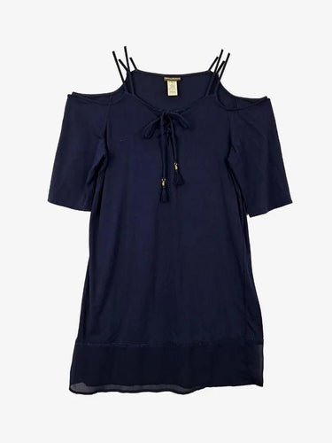 Tommy Bahama Navy Cold Shoulder Resort Mini Dress Size S by SwapUp-Online Second Hand Store-Online Thrift Store