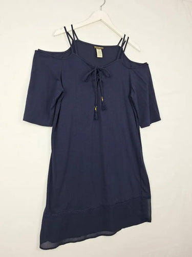 Tommy Bahama Navy Cold Shoulder Resort Mini Dress Size S by SwapUp-Online Second Hand Store-Online Thrift Store