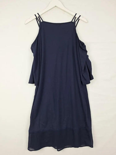 Tommy Bahama Navy Cold Shoulder Resort Mini Dress Size S by SwapUp-Online Second Hand Store-Online Thrift Store