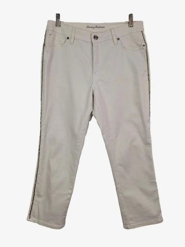Tommy Bahama Rhinestone Stripe Ankle Jeans Size 8 by SwapUp-Online Second Hand Store-Online Thrift Store